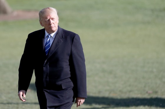 Image: U.S. President Donald Trump returns to the White House after a trip to Lewisburg, West Virginia, on April 5, 2018.