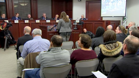 Image: Members of the village board in the northern Chicago suburb of Deerfield have voted unanimously to ban certain semi-automatic firearms.