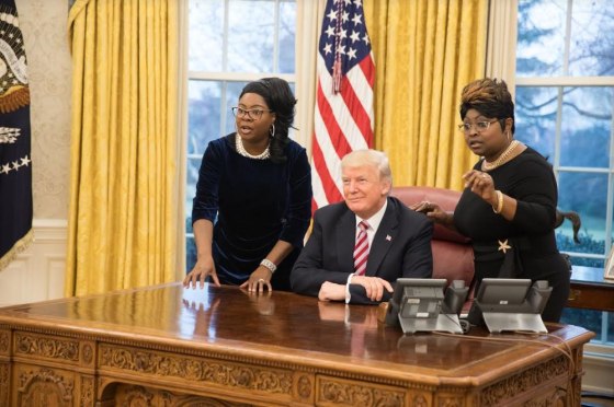 Image: Diamond and Silk Meet Donald Trump