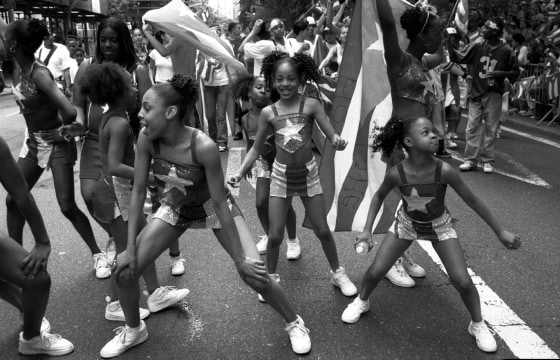 Image: Puerto Rican Day Parade dancers on Fifth Avenue in New York