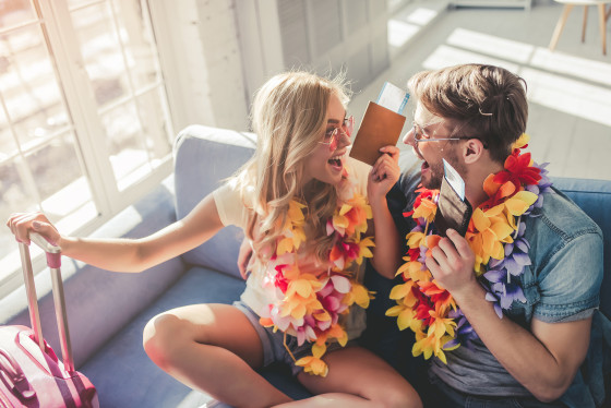 Image: Couple preparing for travel