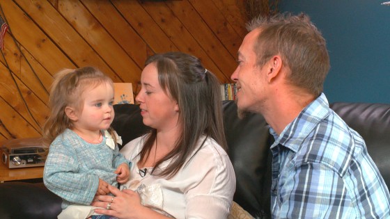 Image: Lelah and Jade Jerger of Indiana with their daughter Jaeleh, who suffers from epilepsy with up to 30 seizures a day.