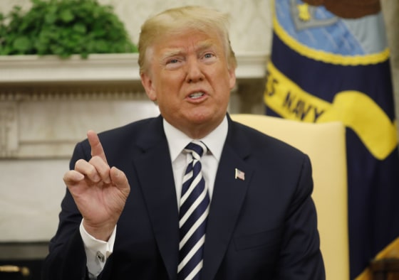 Image: President Trump meets with French President Macron at the Oval Office at the White House in Washington