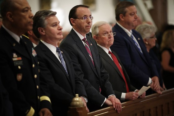 Image: Rod Rosenstein attend the annual \"Blue Mass\"