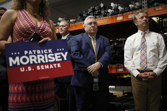 Image: Patrick Morrisey and Senator Rand Paul hold a campaign rally