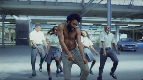 Image: A scene from Childish Gambino's \"This is America\" music video.
