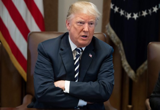 Image: Trump speaks during a Cabinet Meeting