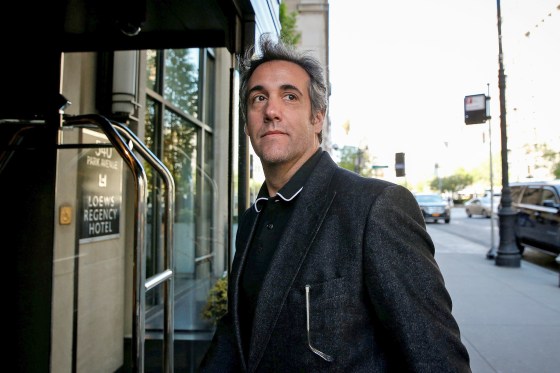 Image: U.S. President Donald Trump's personal lawyer Michael Cohen arrives at his hotel in New York