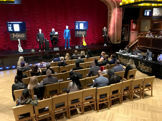 Image: A Prince memorabilia auction at the Hard Rock Cafe in New York City on May 18, 2018.