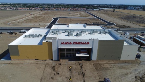 The new Maya Cinemas theater in Delano, California, just days before its opening.