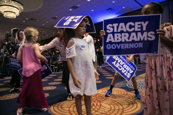 Image: Georgia Democratic Gubernatorial Candidate Stacey Abrams Holds Primary Night Event In Atlanta