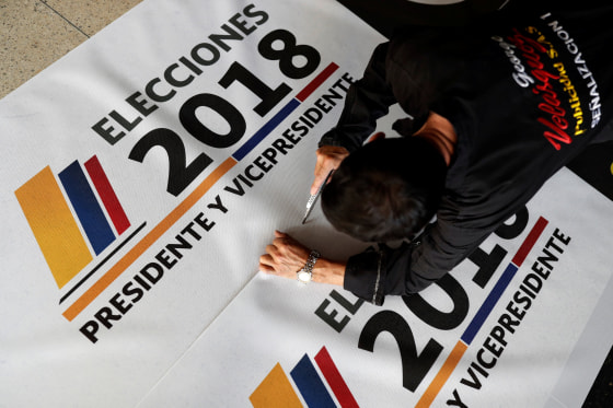 Image: Preparations ahead of the May 27 presidential election, in Bogota
