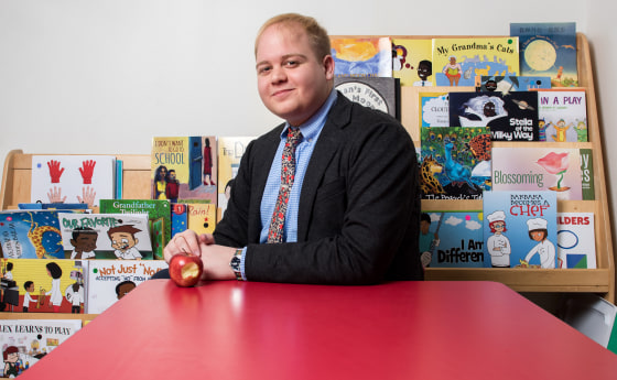 Washington Post Principal of the Year Ryan Tauriainen, at the Apple Tree Institute