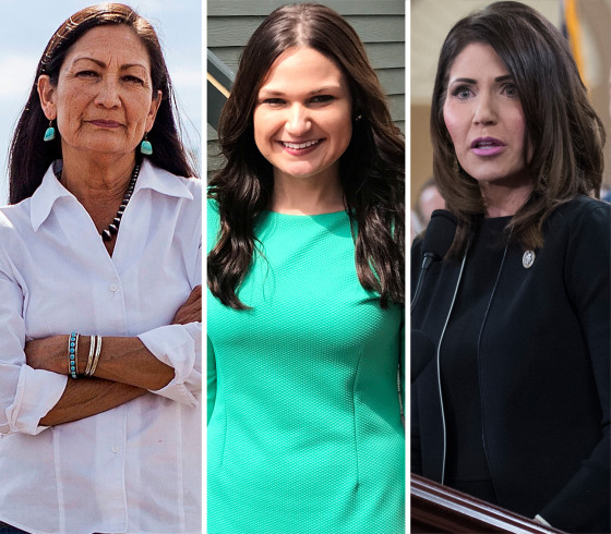 Image: Deb Haaland, Abby Finkenauer, Kristi Noem