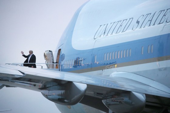 Image: Trump steps off of Air Force One at Joint Base Andrews