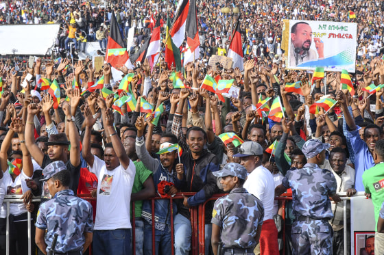 Image: Explosion rocks a rally in Ethiopia