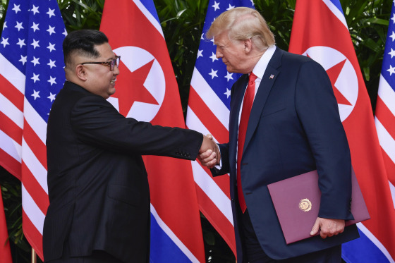 Image: North Korea leader Kim Jong Un and U.S. President Donald Trump shake hands