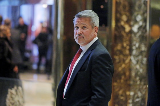 Image: Fox News President Bill Shine departs after meeting with U.S. President-elect Donald Trump at Trump Tower in the Manhattan borough of New York
