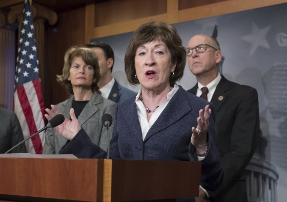 Image: Lisa Murkowski, Lindsey Graham, Susan Collins