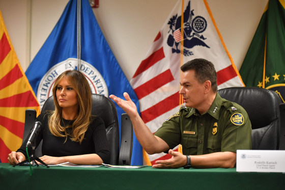 Image: US-POLITICS-IMMIGRATION-MELANIA TRUMP-MIGRANTS