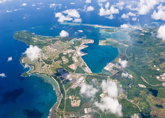 Image: FILE PHOTO: An aerial view of U.S. Naval Base Guam