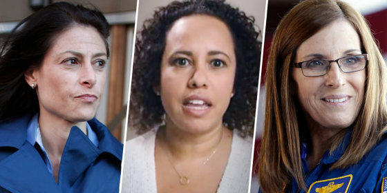 From left, Dana Nessel, Sol Flores and Rep. Martha McSally