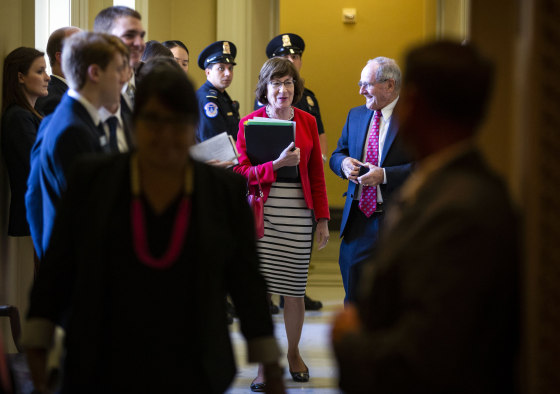 Image: Senate Republicans And Democrats Deliver Remarks After Weekly Policy Luncheons
