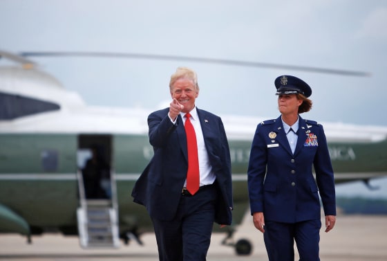 Image: U.S. President Donald Trump boards Air Force One as he departs for Morristown, New Jersey, from Joint Base Andrews