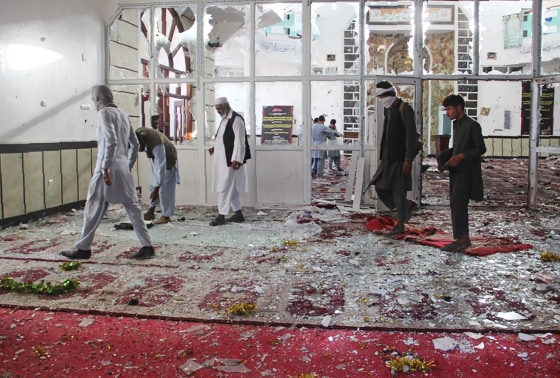 Dozens killed in suicide bombing at Afghanistan mosque