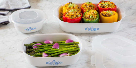 CorningWare dishes in cornflower blue are back in stock