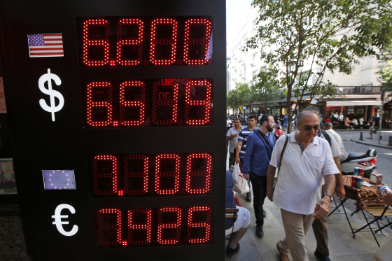 Image: The Turkish lira has nosedived in value in the past week