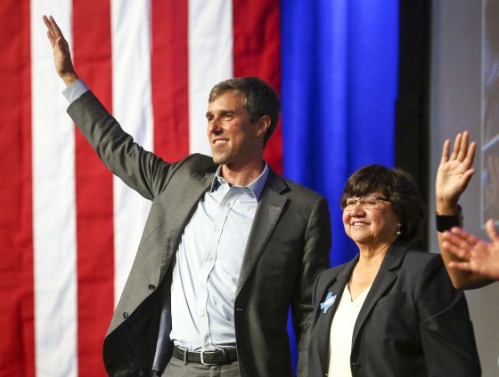 Beto O'Rourke and Lupe Valdez