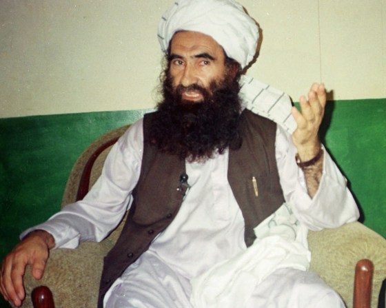 Image: Jalaluddin Haqqani, then Taliban Army Supreme Commander, speaks during an interview in Miram Shah, Pakistan