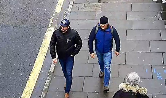 Image: Ruslan Boshirov and Alexander Petrov on Fisherton Road, Salisbury, England on March 4, 2018