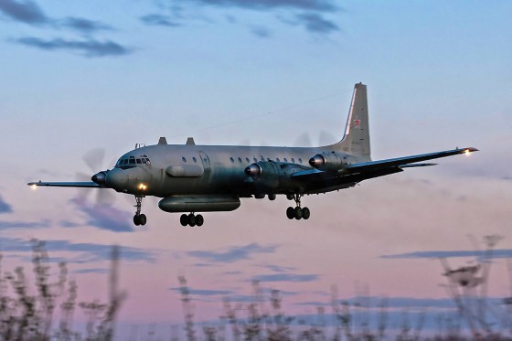 Image: Russian IL-20M (Ilyushin 20m) plane landing