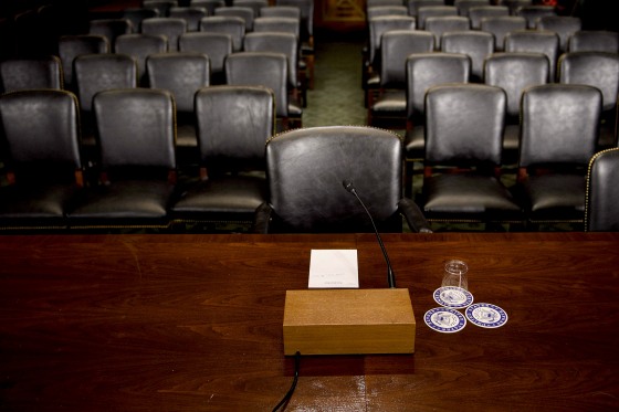 Image: The Senate Judiciary Committee's room is seen on Capitol Hill September 26, 2018 in Washington, DC