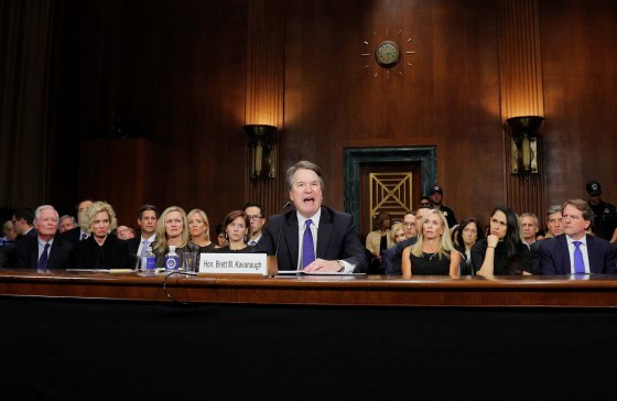 Image: U.S. Supreme Court nominee Kavanaugh testifies before a Senate Judiciary Committee confirmation hearing on Capitol Hill in Washington