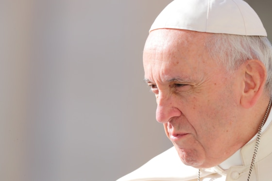 Image: Pope Francis at the Vatican on Wednesday.