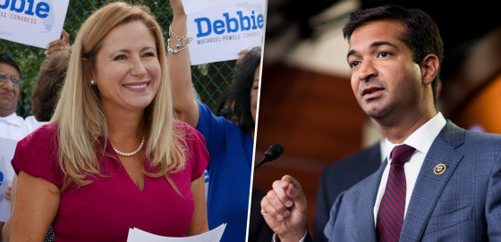 Democratic challenger Debbie Mucarsel-Powell and Republican Rep. Carlos Curbelo