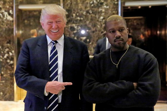 Image: U.S. President-elect Donald Trump and musician Kanye West pose for media at Trump Tower in Manhattan, New York City