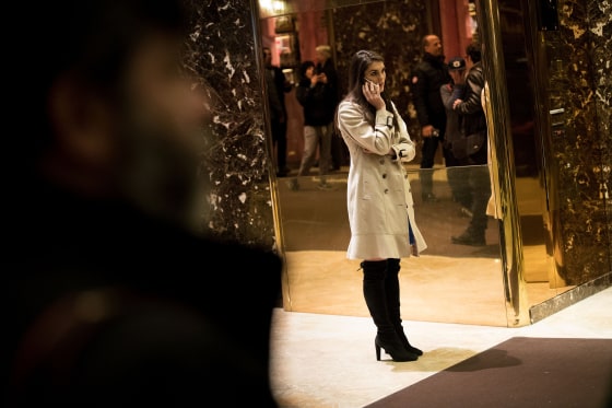 Hope Hicks in the lobby at Trump Tower in New York City on Dec. 12, 2016.