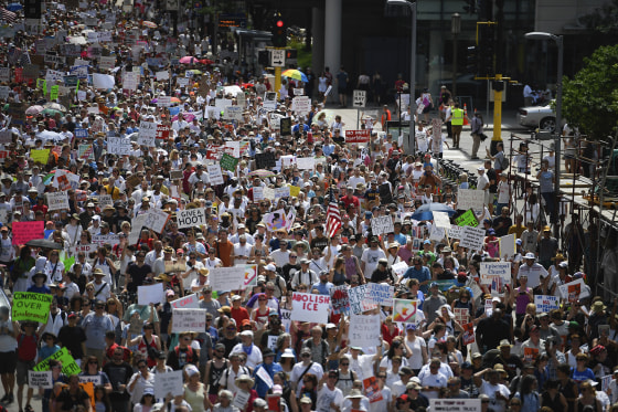 Thousands march through downtown Minneapolis