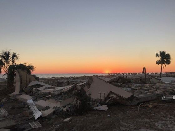 The sunset in Mexico Beach, Florida,