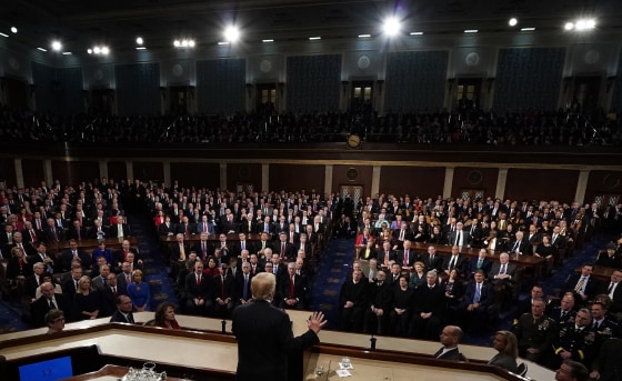 President Donald Trump deliver his State of the Union address to a joint session of U.S. Congress on Capitol Hill on Jan. 30, 2018.