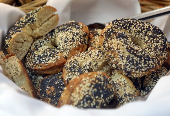 Image: Sesame bagels made in a cooking class