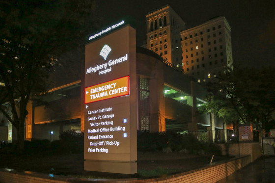 Image: Entrance to the Emergency Trauma Center at Allegheny General Hospital