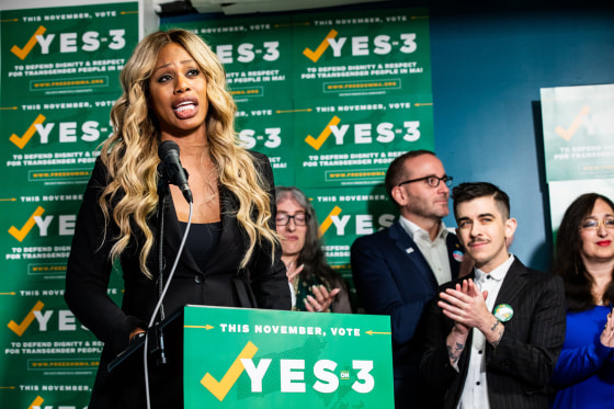 Image: Laverne Cox Attends A Press Conference In Support Of Yes On 3