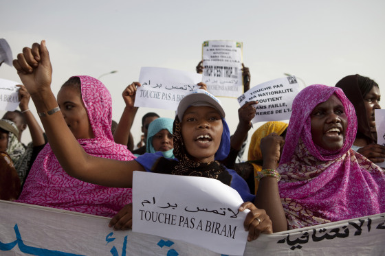Image: Mauritanian anti-slavery protesters