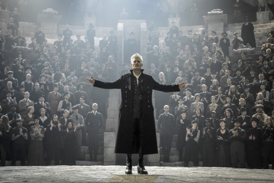 Johnny Depp as Grindelwald in \"Fantastic Beasts: The Crimes of Grindelwald\".