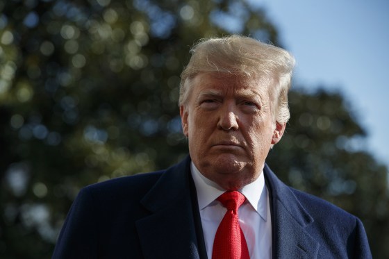 Image: President Donald Trump talks to press on the South Lawn of the White House